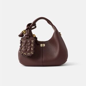 GANNI Hobo Mini Grained Bag